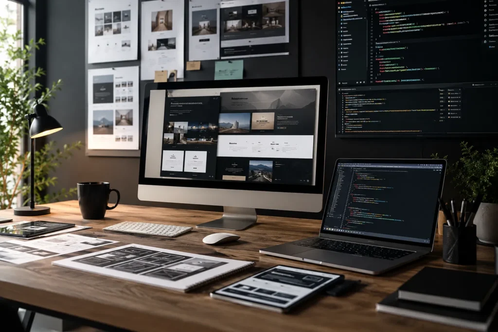 Modern Web Design and Development Agency Workspace