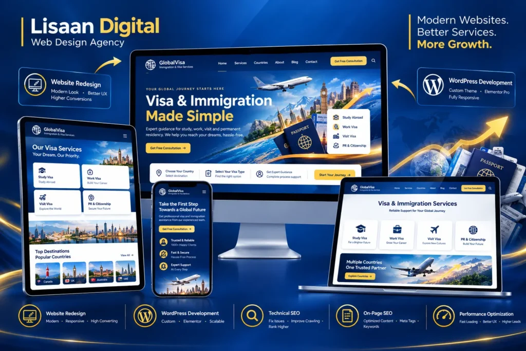 Blue-Gold Global Visa Agency Banner