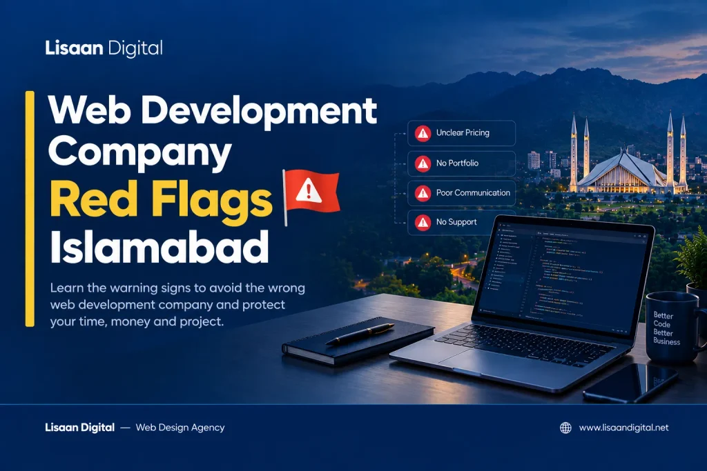 Red flags to avoid when hiring a web development company in Islamabad